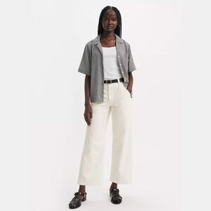 Levi's Baggy Carpenter Featherweight Women's Size 31 Jeans White Wide Leg NEW